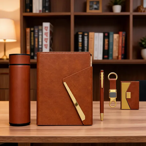 Brown_Notebook_Pen_Bottle_Keychain_Card_Holder_Gift_Set