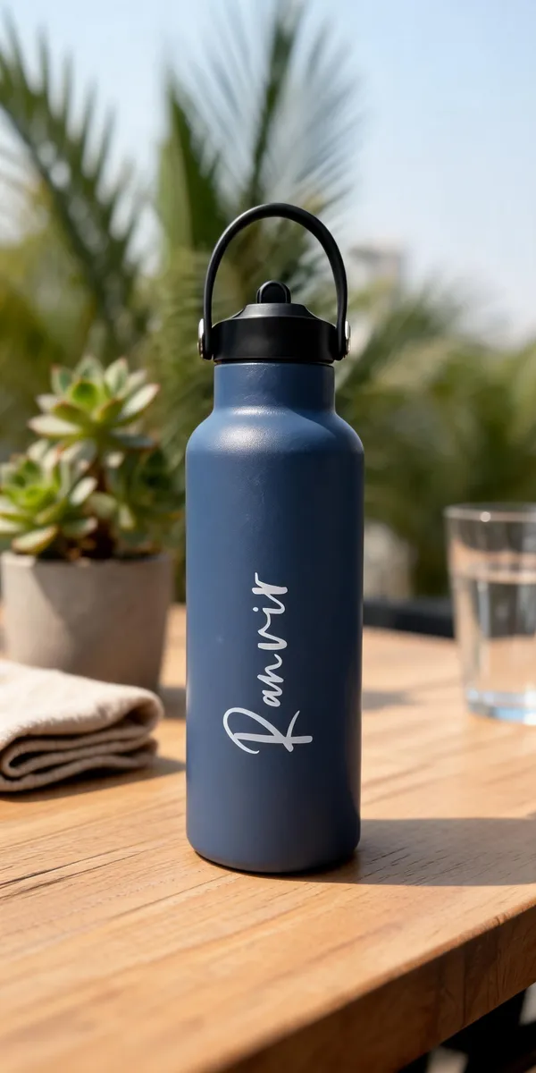 Stainless_Steel_Matte_Finish_Blue_Water_Bottle_Set