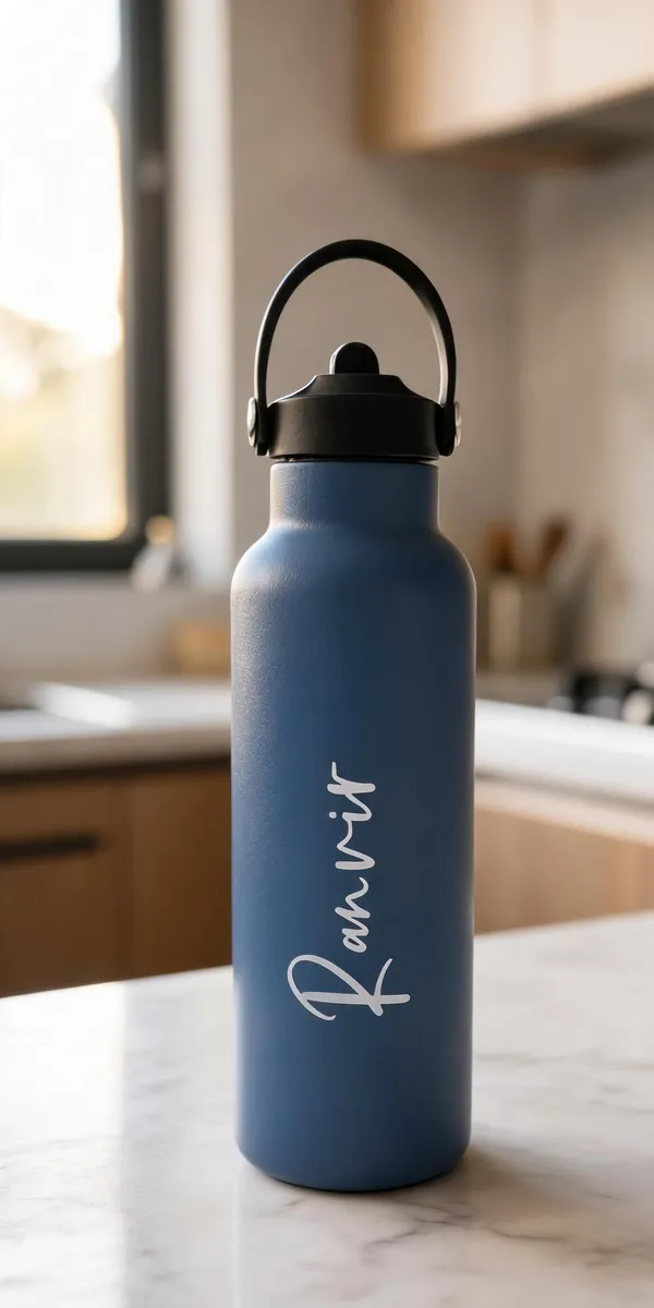 Stainless_Steel_Matte_Finish_Blue_Water_Bottle_Set