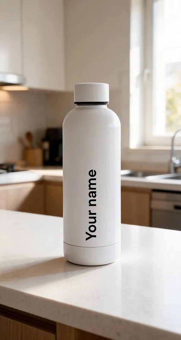 Stainless_Steel_Minimalist_Solid_White_Personalised_Water_Bottle_Set