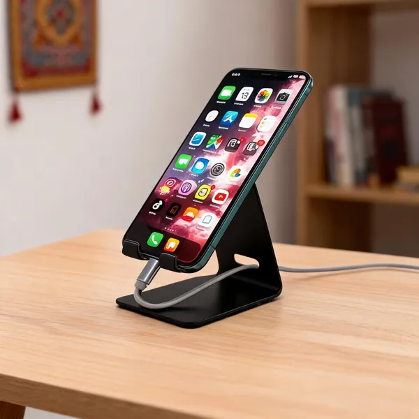 Black_Metal_Adjustable_Mobile_Stand_For_Smartphones