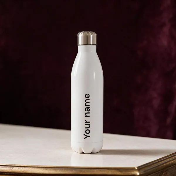 Stainless_Steel_Minimalist_Solid_White_Personalised_Water_Bottle