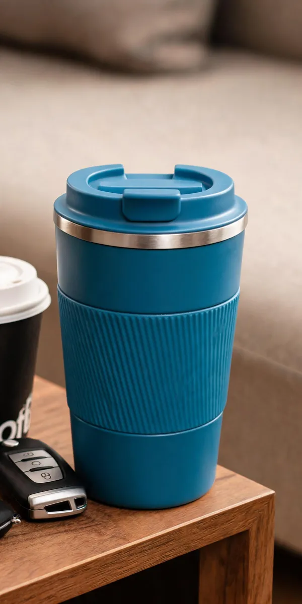 Stainless_Steel_Modern_Ribbed_Blue_Travel_Coffee_Mug