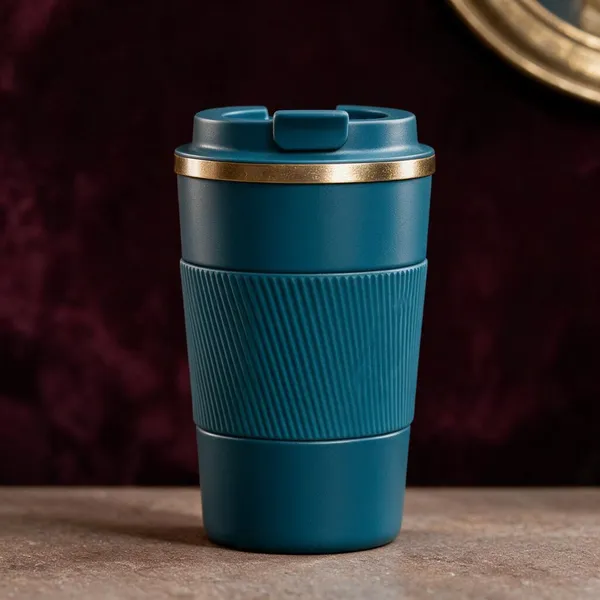 Stainless_Steel_Modern_Ribbed_Blue_Travel_Coffee_Mug
