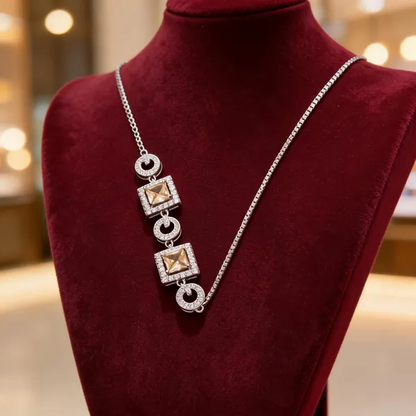 Silver_925_Geometric_Chain_Necklace_For_Women
