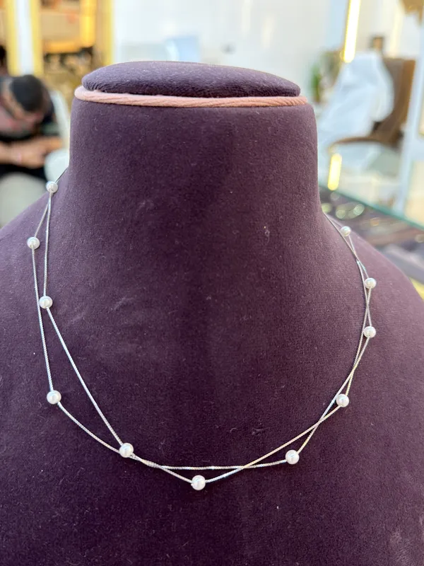 Silver_Pearl_Beaded_Layered_Necklace_for_Women
