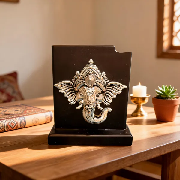 Omjewels_Silver_Sheet_Sandalwood_Ganesha_Relief_Idol