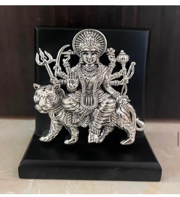 Silver_Finish_Religious_Durga_Idol