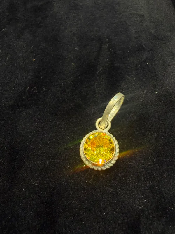 Gold_Tone_Round_Yellow_Stone_Pendant