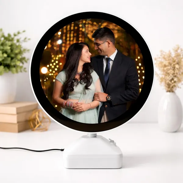 A_Perfect_Gifter_Personalized_Customized_Magic_Mirror_Round_Shape_LED_Photo_Frame_|_Custom_Name_&_Photo_Gift_for_Couple,_Friends_|_Birthday,_Wedding_|_Tabletop