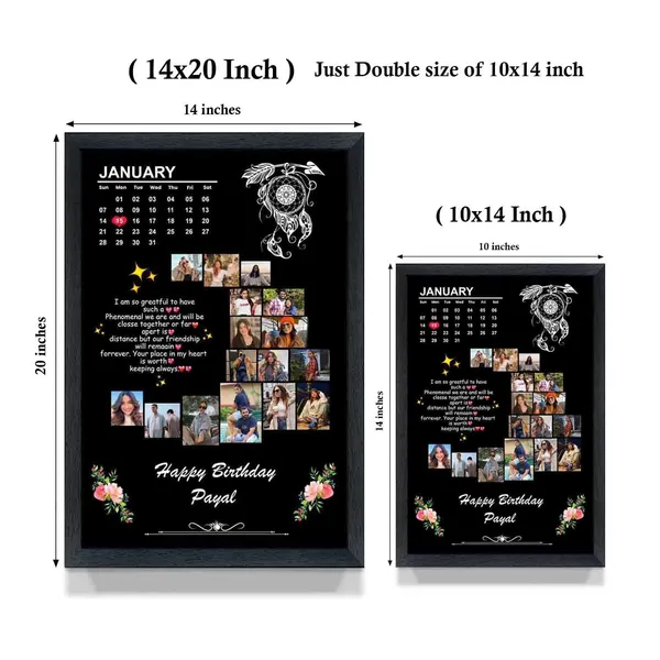A_Perfect_Gifter_Moon_Shape_Black_Personalized_Photo_Frame_Wall_Art
