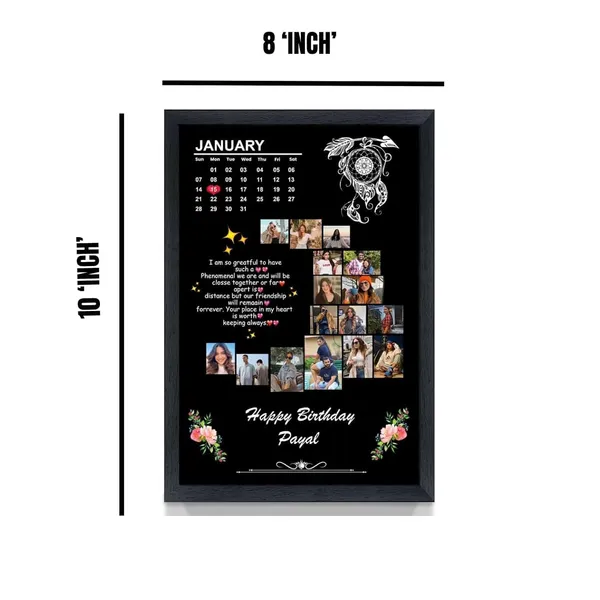 A_Perfect_Gifter_Moon_Shape_Black_Personalized_Photo_Frame_Wall_Art