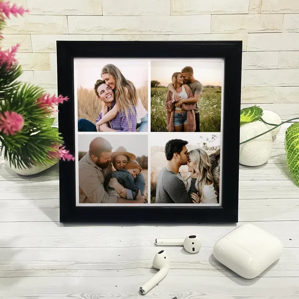 Wooden_Personalised_Collage_Photo_Frame_7.5X7.5_Inch_Black