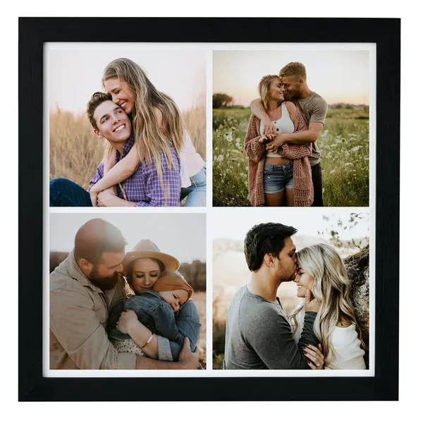 Wooden_Personalised_Collage_Photo_Frame_7.5X7.5_Inch_Black