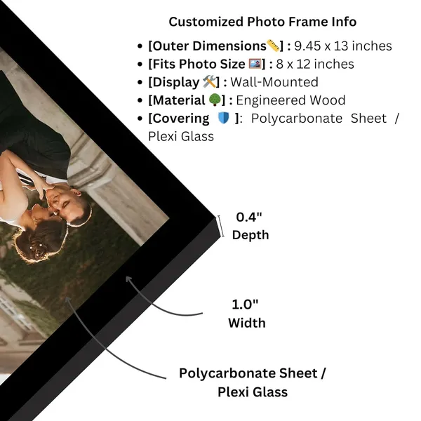 Wooden_Midnight_Black_Customized_A4_Photo_Frame_Wall_Art