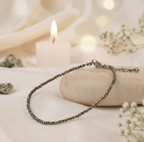 Gold_Pyrite_Beaded_Bracelet_For_Women