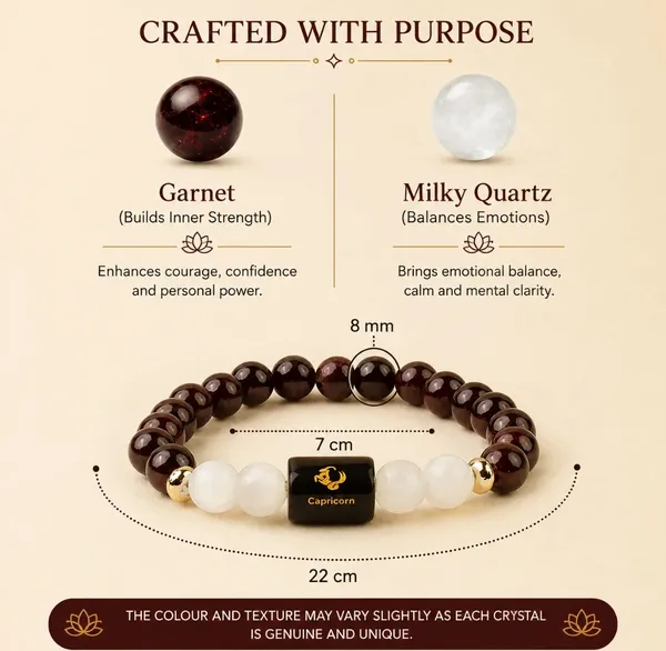 Garnet_And_Milky_Quartz_Capricorn_Beaded_Bracelet