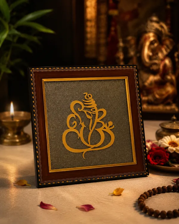 Pyrite_Dust_Traditional_Ganesha_Decorative_Frame