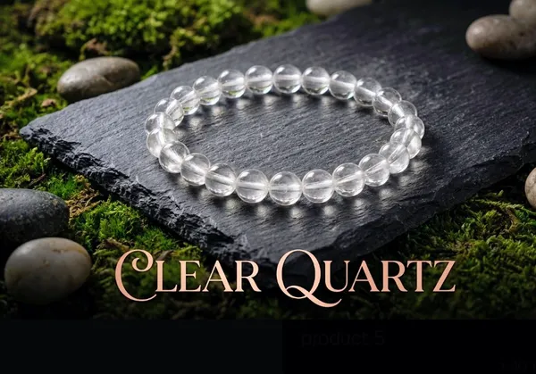 White_Clear_Quartz_Beaded_Stretch_Bracelet_For_Women