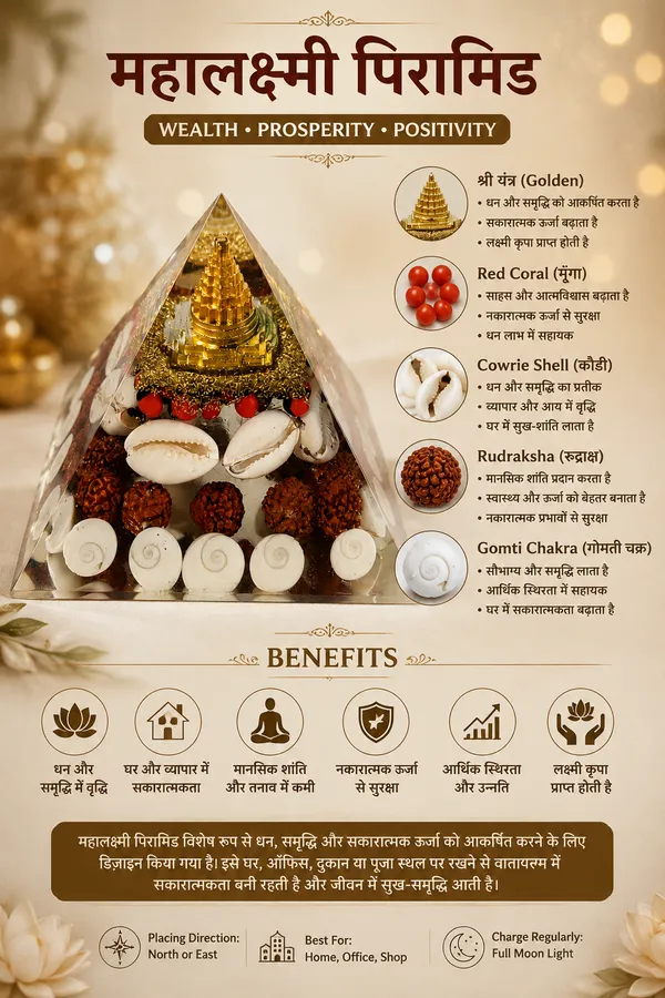 Acrylic_Spiritual_Decorative_Pyramid_With_Rudraksha_And_Shells