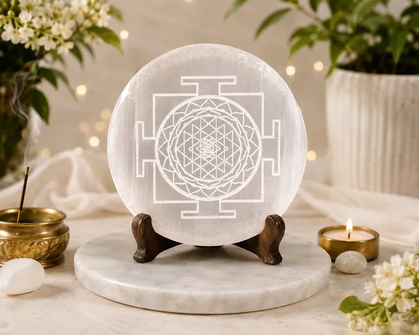 Selenite_Spiritual_Sri_Yantra_Decorative_Plate