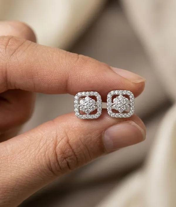 Silver_Tone_Square_Stud_Earrings_for_Women