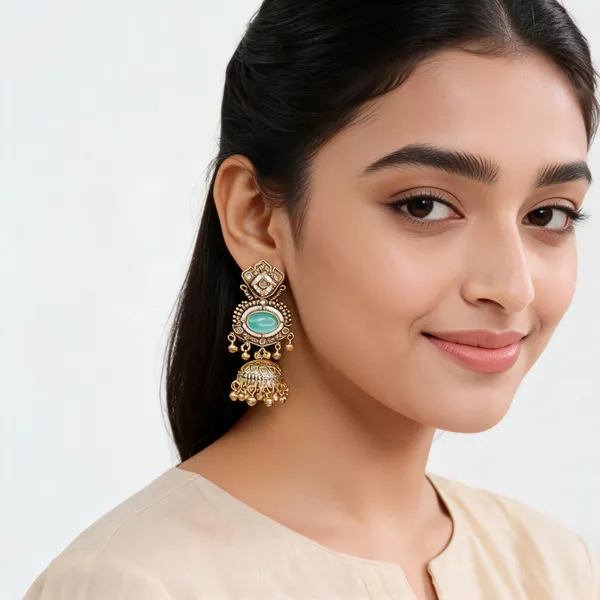 Gold_Green_Alloy_Stone_Jhumka_Bell_Charm_Earrings_For_Women