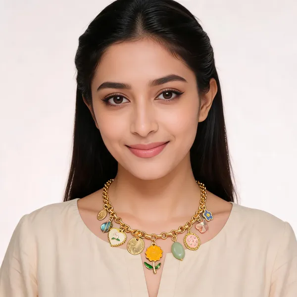 Gold_Alloy_Multi_Charm_Statement_Necklace_For_Women