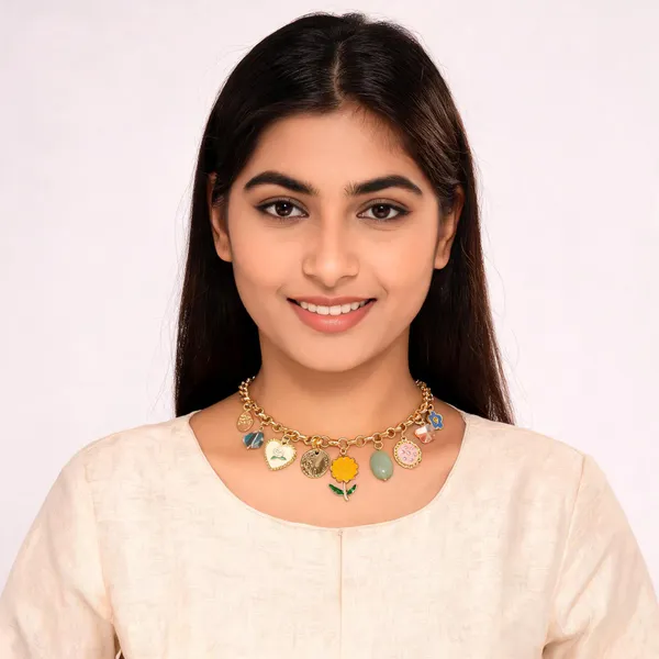 Gold_Alloy_Multi_Charm_Statement_Necklace_For_Women