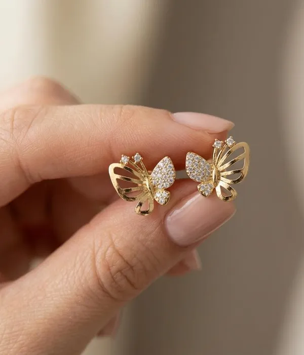 Gold_Tone_Butterfly_Stud_Earrings_for_Women