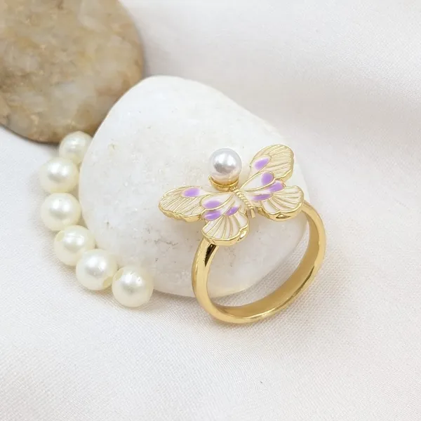 Gold_Tone_Butterfly_Pearl_Ring_for_Women