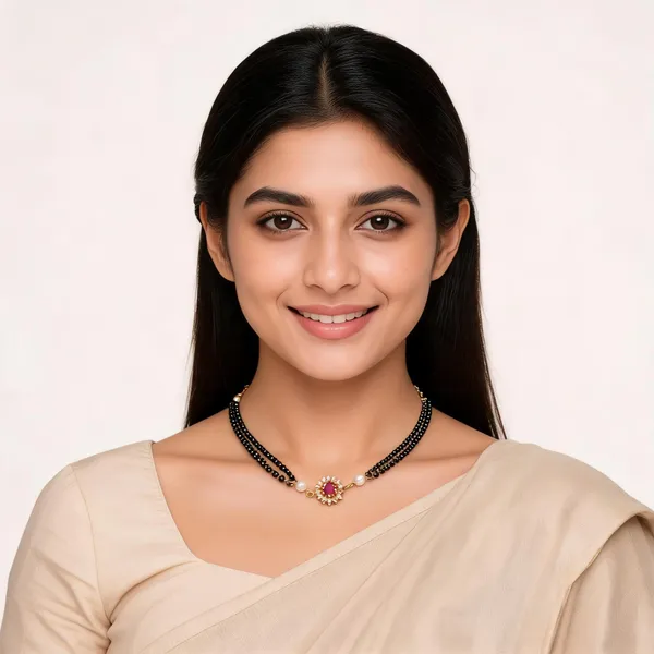 Gold_Black_Alloy_Red_Stone_Mangalsutra_For_Women