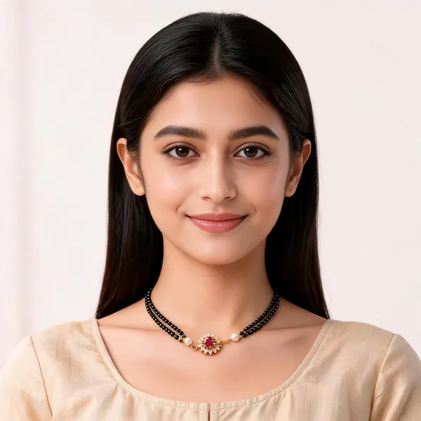 Gold_Black_Alloy_Red_Stone_Mangalsutra_For_Women
