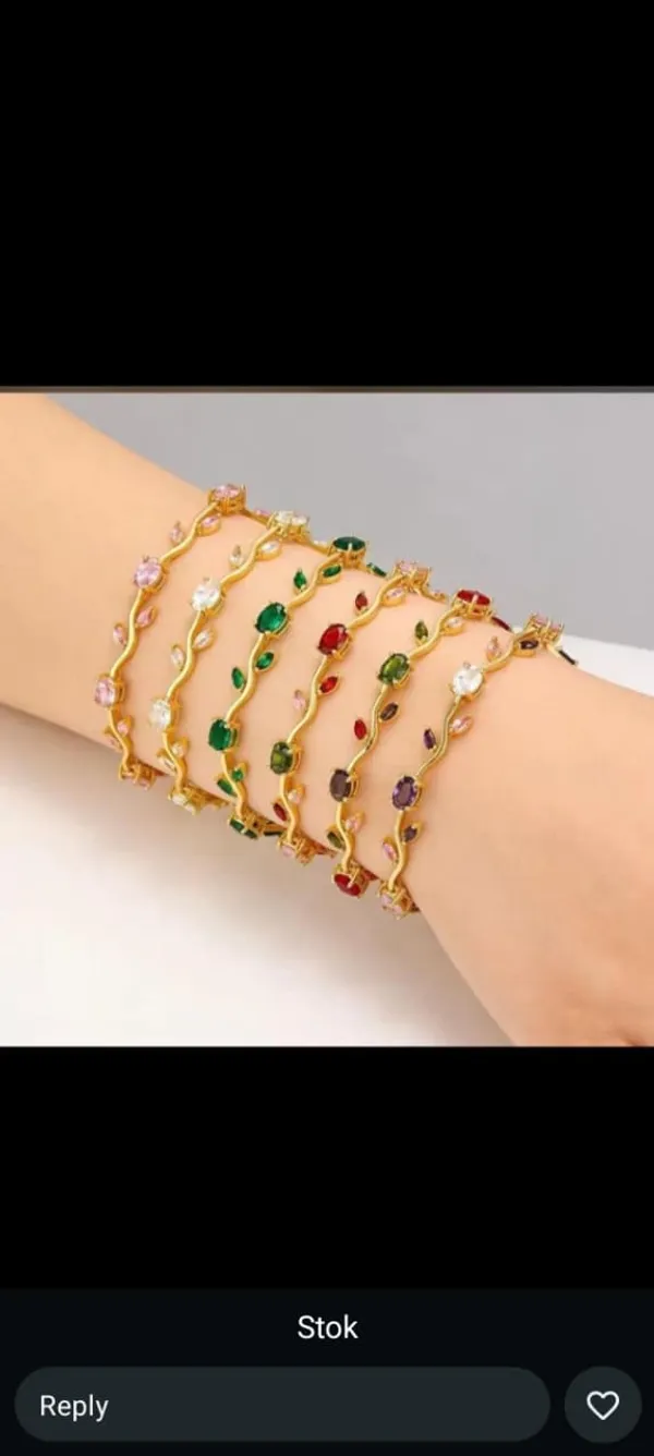 Gold_Tone_Multicolor_Stone_Bracelet_Set_for_Women