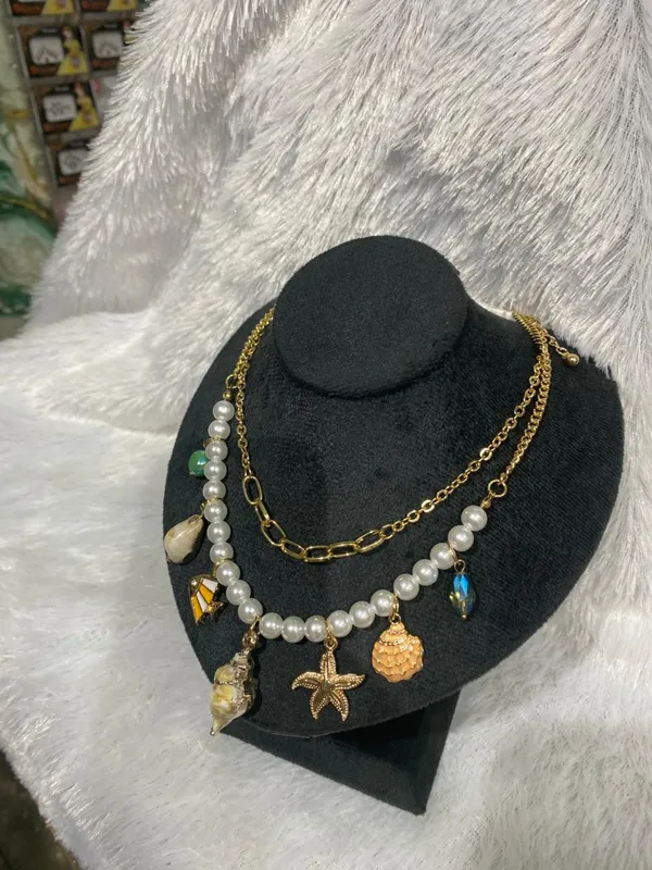 Gold_Tone_Pearl_Charm_Layered_Necklace_for_Women