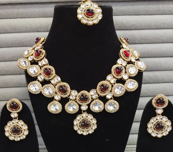Gold_Tone_Red_Stone_Necklace_Set_for_Women