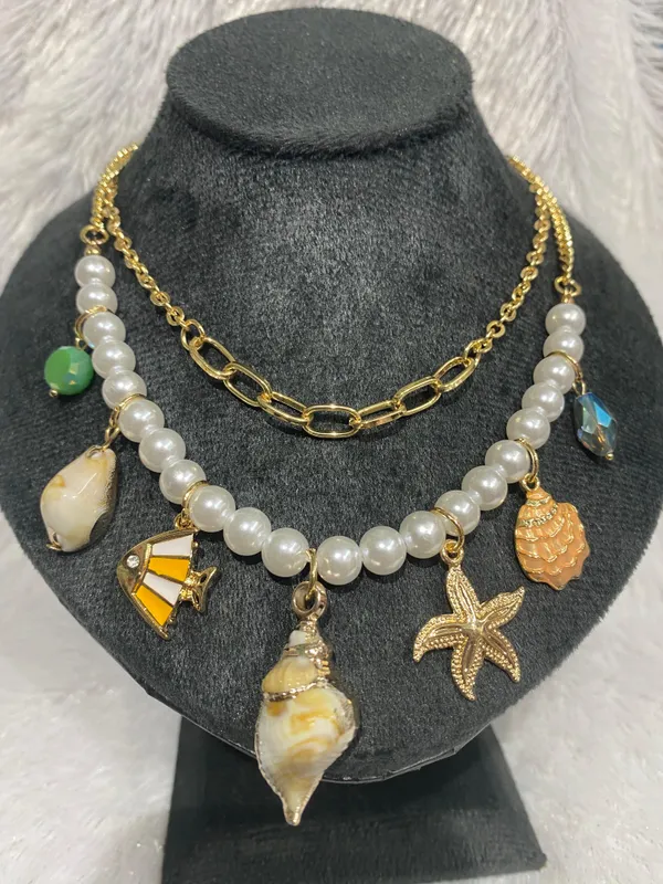 Gold_Tone_Pearl_Charm_Necklace_for_Women