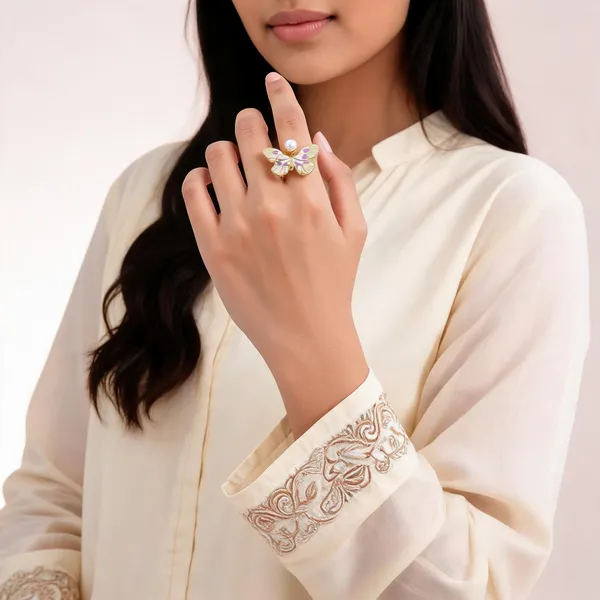 Gold_Purple_Alloy_Butterfly_Motif_Ring_For_Women