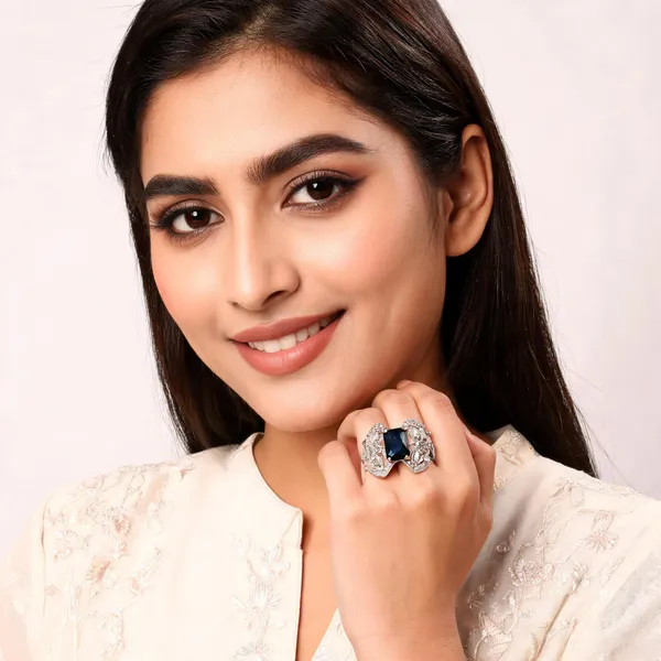 Blue_And_Silver_Alloy_Rectangular_Stone_Statement_Ring_For_Women