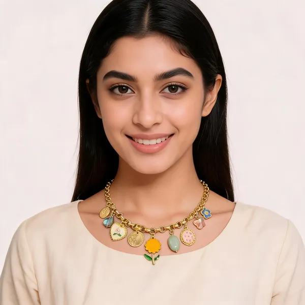 Gold_Alloy_Multi_Charm_Linked_Chain_Necklace_For_Women