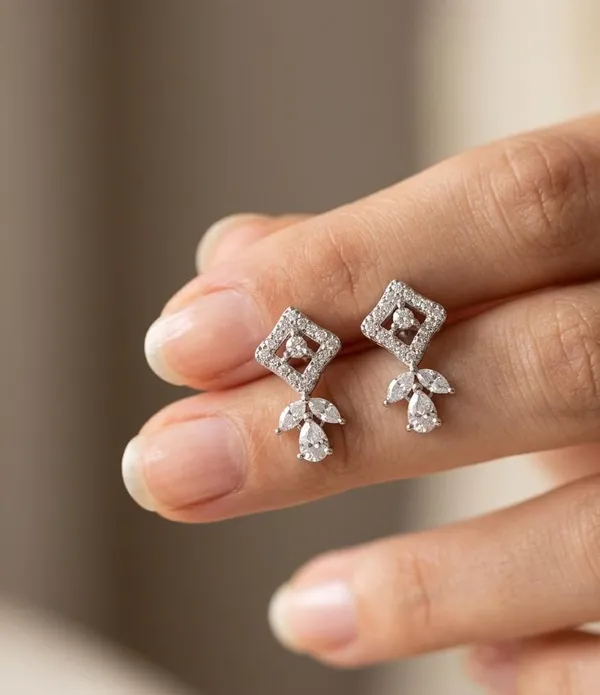 Silver-Toned_Geometric_Drop_Earrings_for_Women