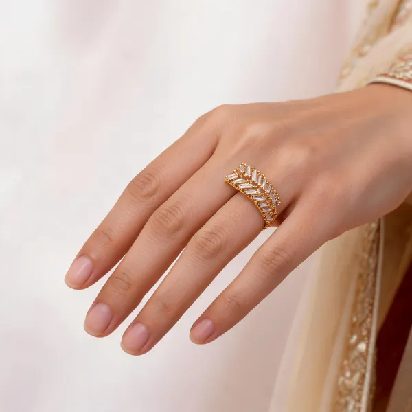 Gold_Alloy_Geometric_Chevron_Broad_Band_Ring_For_Women