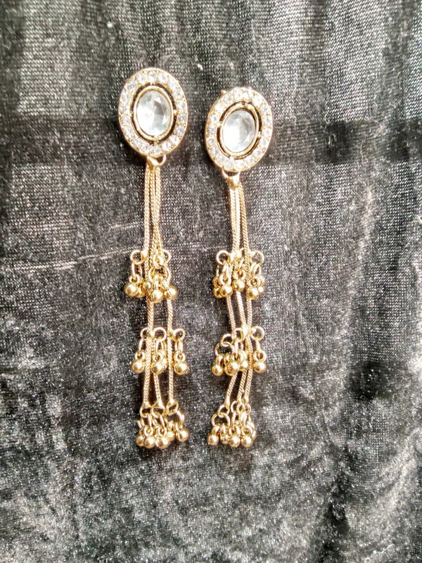 Gold_Tone_Oval_Drop_Earrings_for_Women