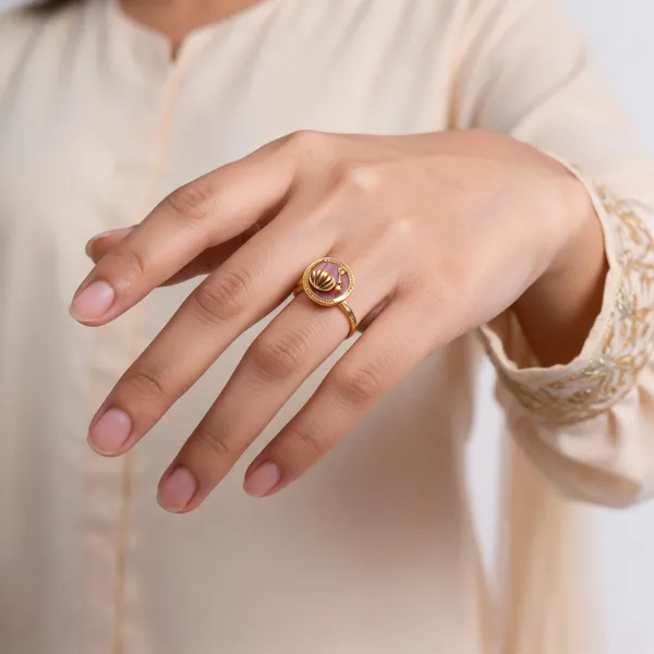 Gold_Tone_Floral_Ring_For_Men