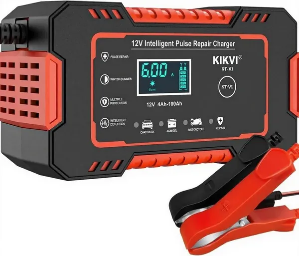 Kikvi_Car_Battery_Charger_12v_6a_Smart_Battery_Trickle_Charger_Automotive_12v_Battery_Maintainer_Desulfator_With_Temperature_Compensation_For_Car_Truck_Motorcycle_Lead_Acid_Batteries