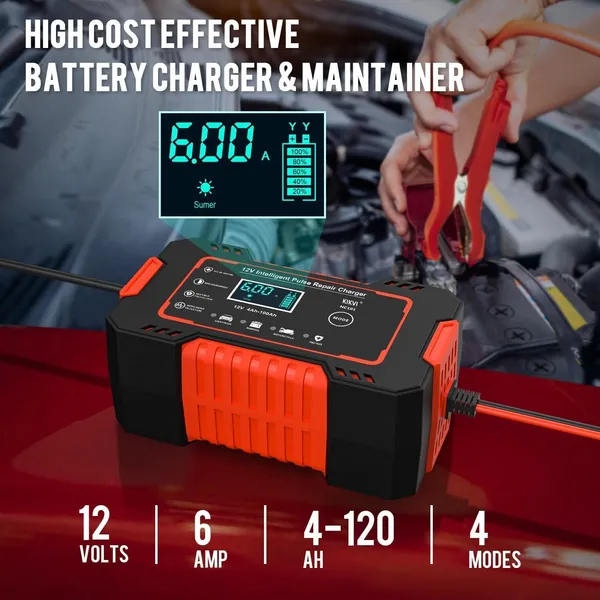 Kikvi_Car_Battery_Charger_12v_6a_Smart_Battery_Trickle_Charger_Automotive_12v_Battery_Maintainer_Desulfator_With_Temperature_Compensation_For_Car_Truck_Motorcycle_Lead_Acid_Batteries