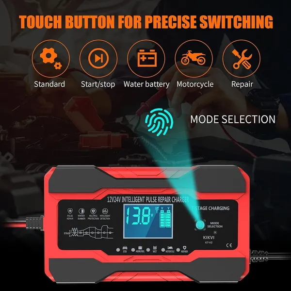 Kikvi_24_V_10_Amp_Battery_Charger_Smart_Trickle_Charger_12v_24v_Car_Battery_Charger_Fully_Automatic_Maintainer_Desulfator_W_Temp_Compensation_For_Car_Truck_Lawn_Mower_Boat_Marine_Batteries