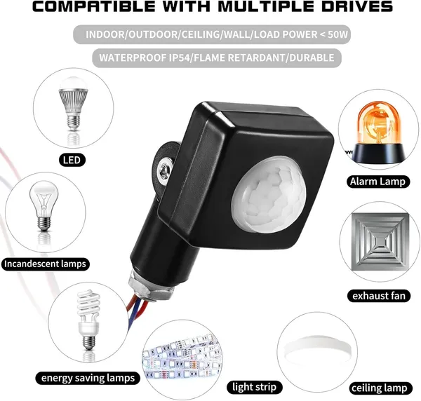 Kikvi_Motion_Sensor_Outdoor_Switch_Pir_Light_Beam_Sensing_Switch_With_Relay_Output_Infrared_Motion_Activated_Switch_Replacement_Detector_For_Wall_Light_Solar_Security_Lights_Alarm