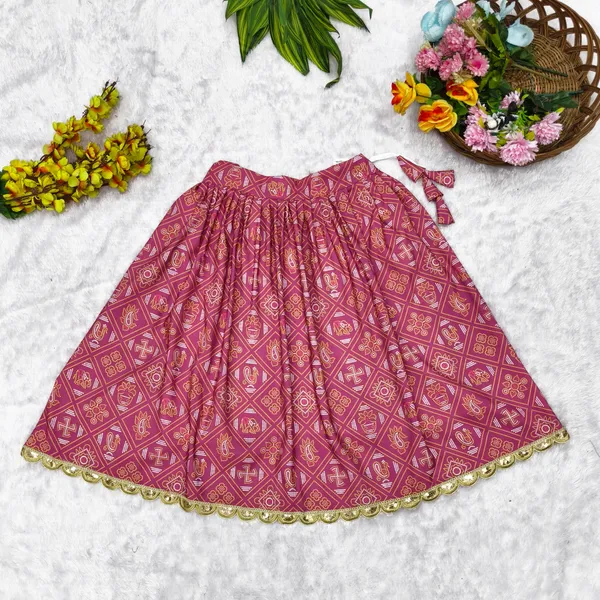 Magenta_Rayon_Flared_Lehenga_Choli_Set_For_Girls