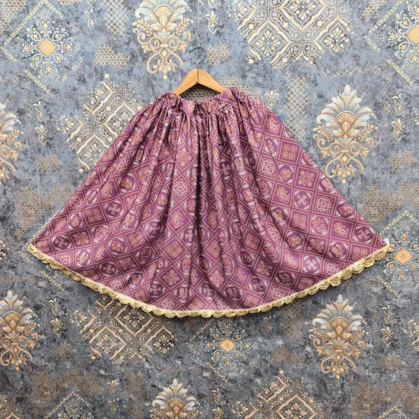 Maroon_Rayon_Flared_Lehenga_Choli_Set_For_Girls
